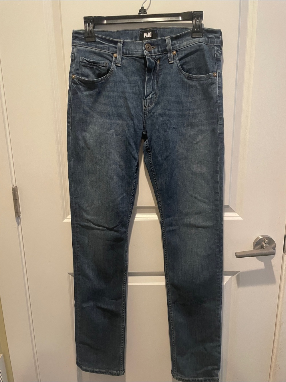 PAIGE Men’s Blue Slim Straight Jeans